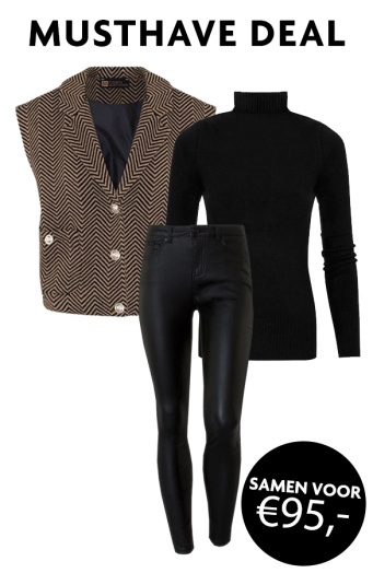 Musthave Deal Bouclé Gilet Zigzag Complete Set
