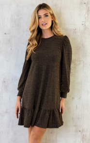 Lurex-Ruffle-Jurk-Goud-2-1
