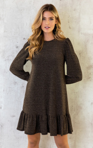 Lurex-Ruffle-Jurk-Goud-2-3