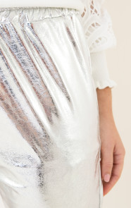 Metallic-Foil-Dames-Broek-Zilver-4