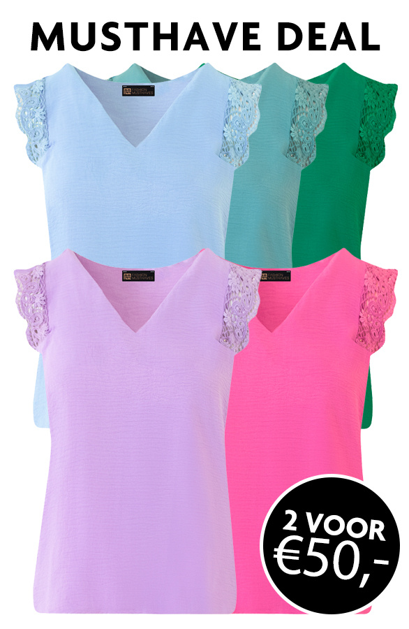 Musthave-Deal-Lace-V-hals-Tops