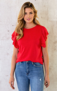 Ruffle-Embroidery-Top-Rood-1