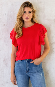 Ruffle-Embroidery-Top-Rood-2