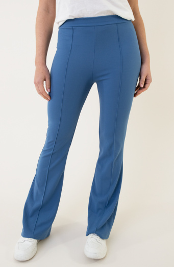 Detailed Flared Broek Jeans Blue