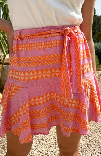 Kelim Skort Pink Orange