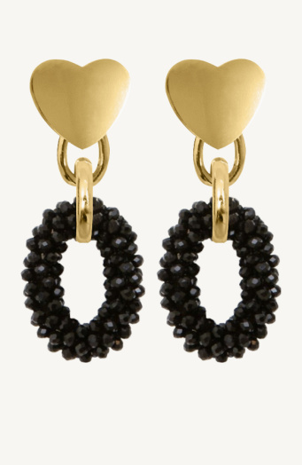 Lovely Beads Oorbellen Zwart