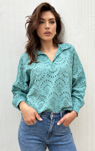 Embroidery-Oversized-Blouse-Mint-5