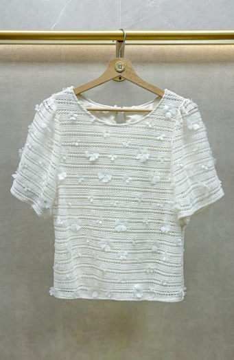 Floral Lace Top Limited Beige