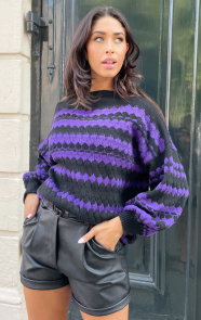 Boho-Knitted-Sweater-Dark-Purple-4