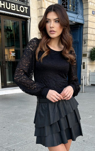 Kanten-Pofmouwen-Sleeve-Zwart-3