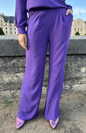 Mila Pantalon Dark Purple Petite/Regular/Tall