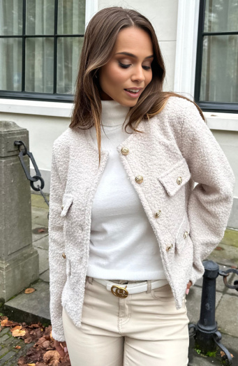 Classic Boucle Jacket Beige