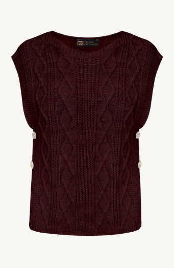 Kabel Pullover Burgundy