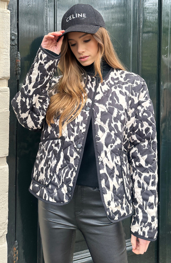 Leopard Jacket Zwart