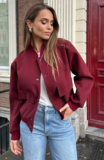 Soft bomberjacket Burgundy