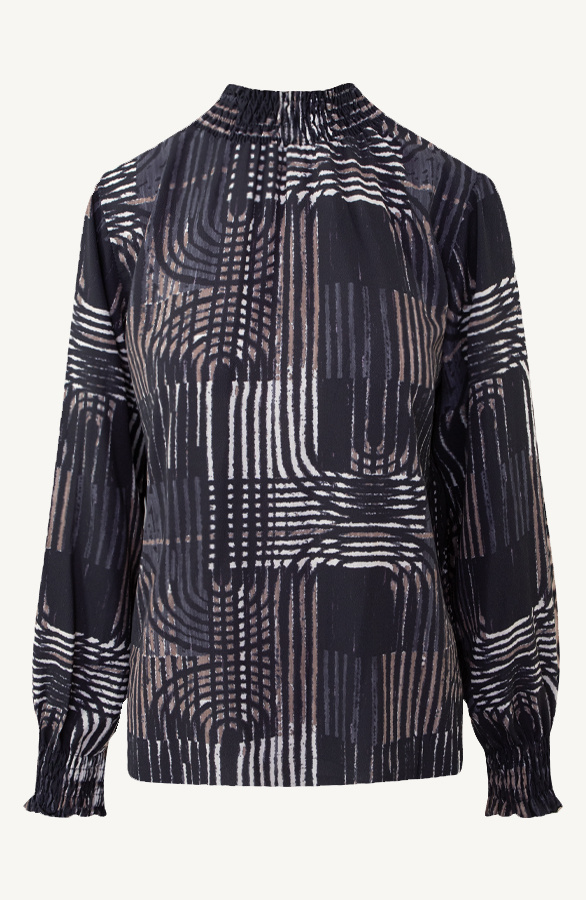 Col-Blouse-Limited-Print-Zwart