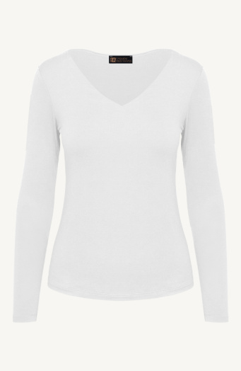 Essence Long Sleeve V-Neck Ecru