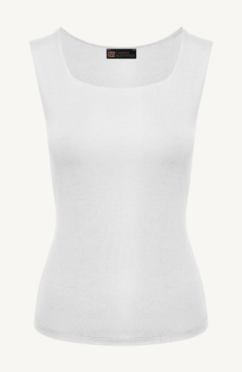 Essence Top Square Neck Ecru