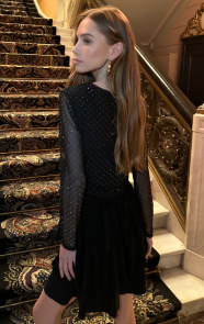 Ruffle-Lurex-Rok-Zwart-1