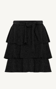 Ruffle-Lurex-Rok-Zwart