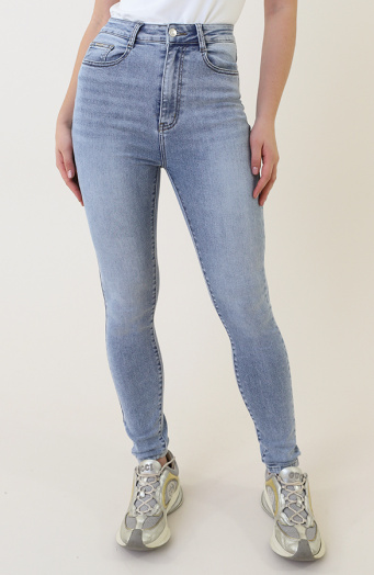 High Waist Stretch Skinny Jeans Blue FMH