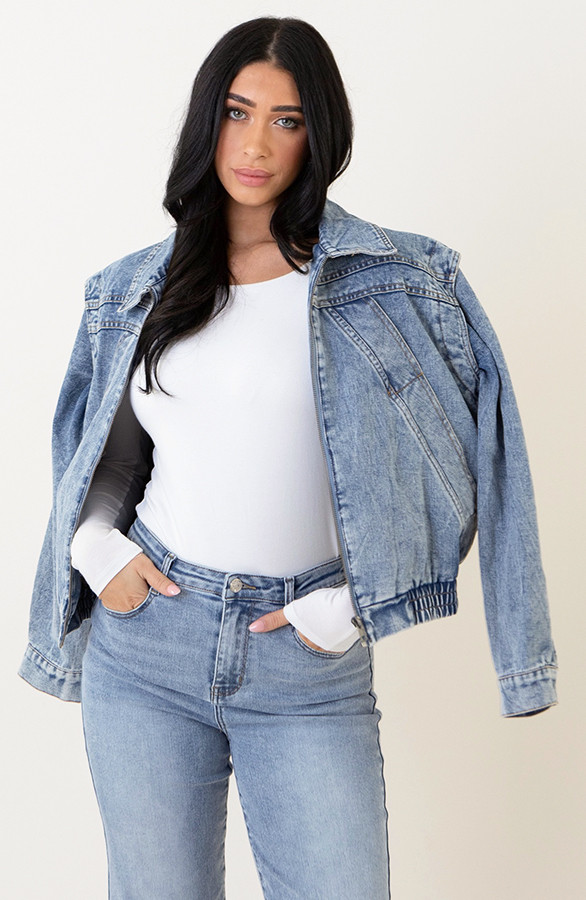 Jacket 912 short in blue main image 1
