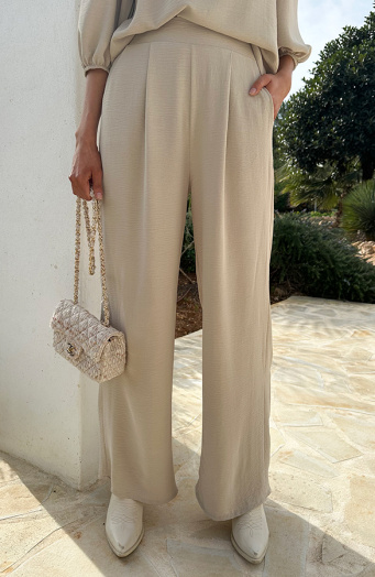 Mila Pantalon Beige Petite