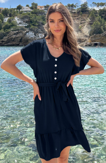 Portofino Jurk V-Hals Night Blue