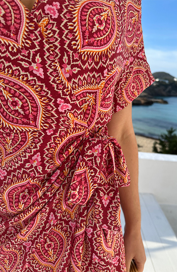 Wrap-Jurk-Print-Rosso-