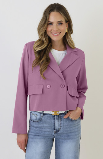 Cropped Pocket Blazer Mauve 2.0