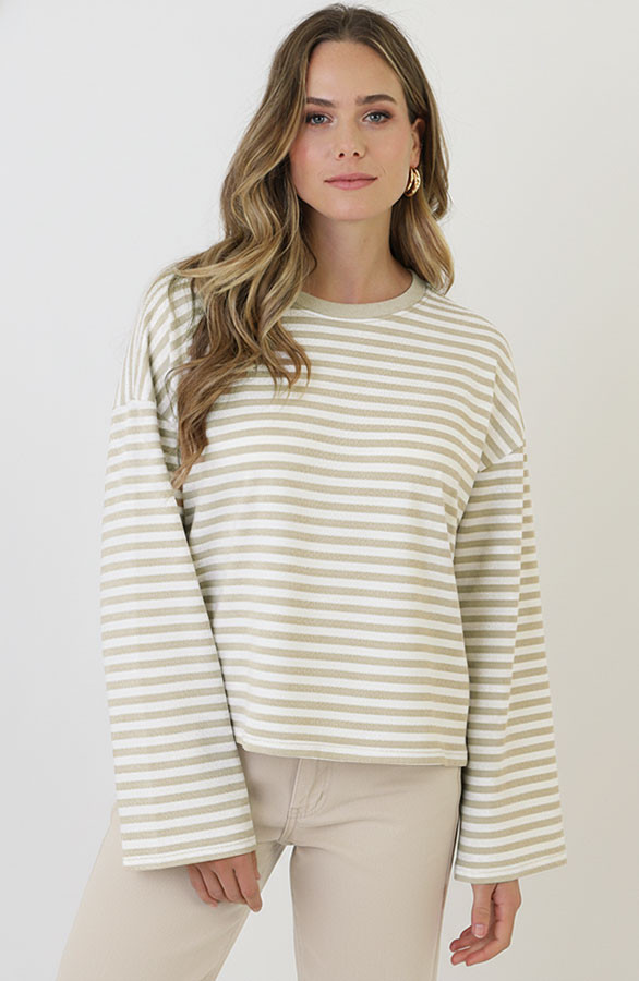 Oversized-Strepen-Top-Katoen-Beige-Off-White-5