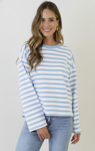 Oversized-Strepen-Top-Viscose-Baby-Blue-3