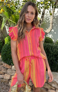 Mousseline-Kelim-Print-Ruffle-Top-Neon-3