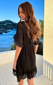 Noa-Premium-Ruffle-Jurk-Zwart-1