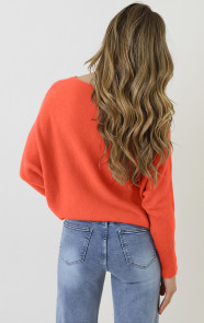 Oversized-Soft-Trui-Koraal-Oranje-5