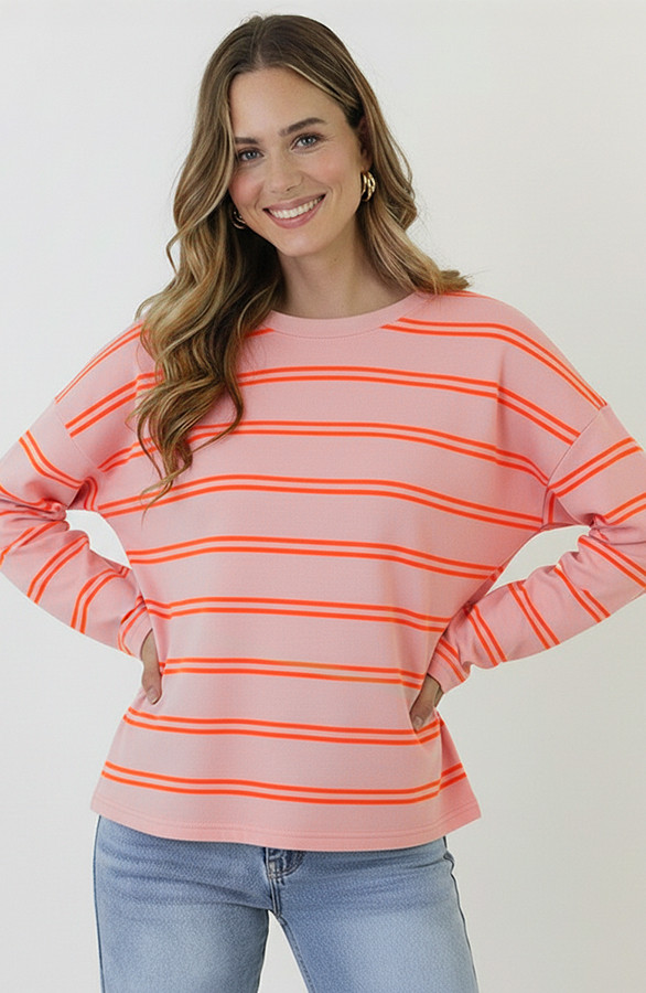 Strepen-top-orange-neon-1-kleur