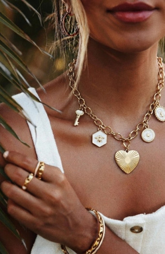 Charm Necklace Heart And More