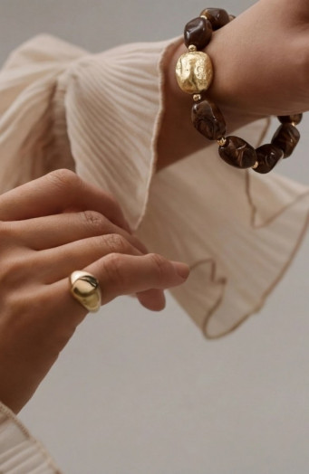 Marble Armband Choco Gold