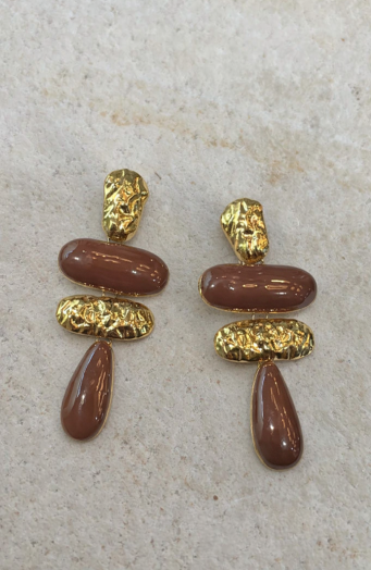 Trendy Statement Oorbellen Choco
