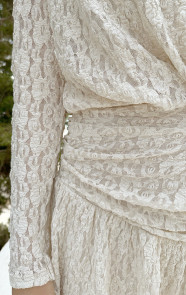 Draped-Lace-Ruffle-Jurk-Beige-5-1