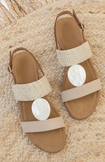 Luxe Detailed Sandaal Beige