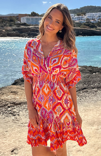 Viscose Ruffle Laagjes Jurk