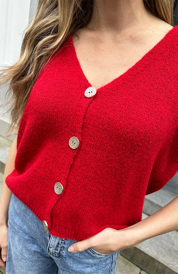 Cardigan-Short-Sleeve-Rood-6-3